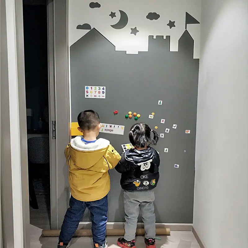 Double-Layer Magnetic Blackboard Wall Stickers for Kids