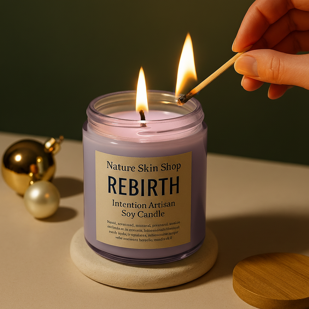 Rebirth Intention Artisan Soy Candle-3