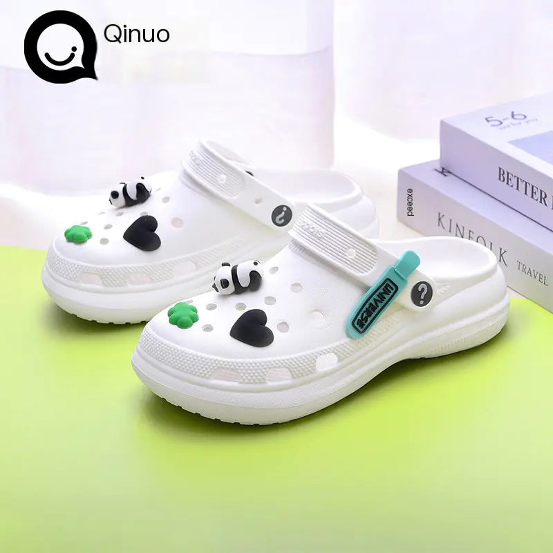 Cute Cartoon DIY 3D Panda Shoe Charms and Accessories