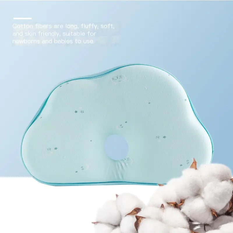 Baby Cloud-Shaped Pillow for Newborns, Washable Cotton