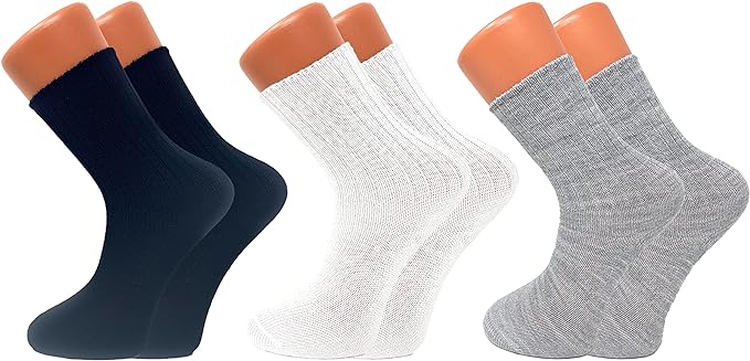 3 Pairs Women’s Loose-Fitting Crew Socks – Soft & Cozy Sleep Socks – Warm & Breathable-2