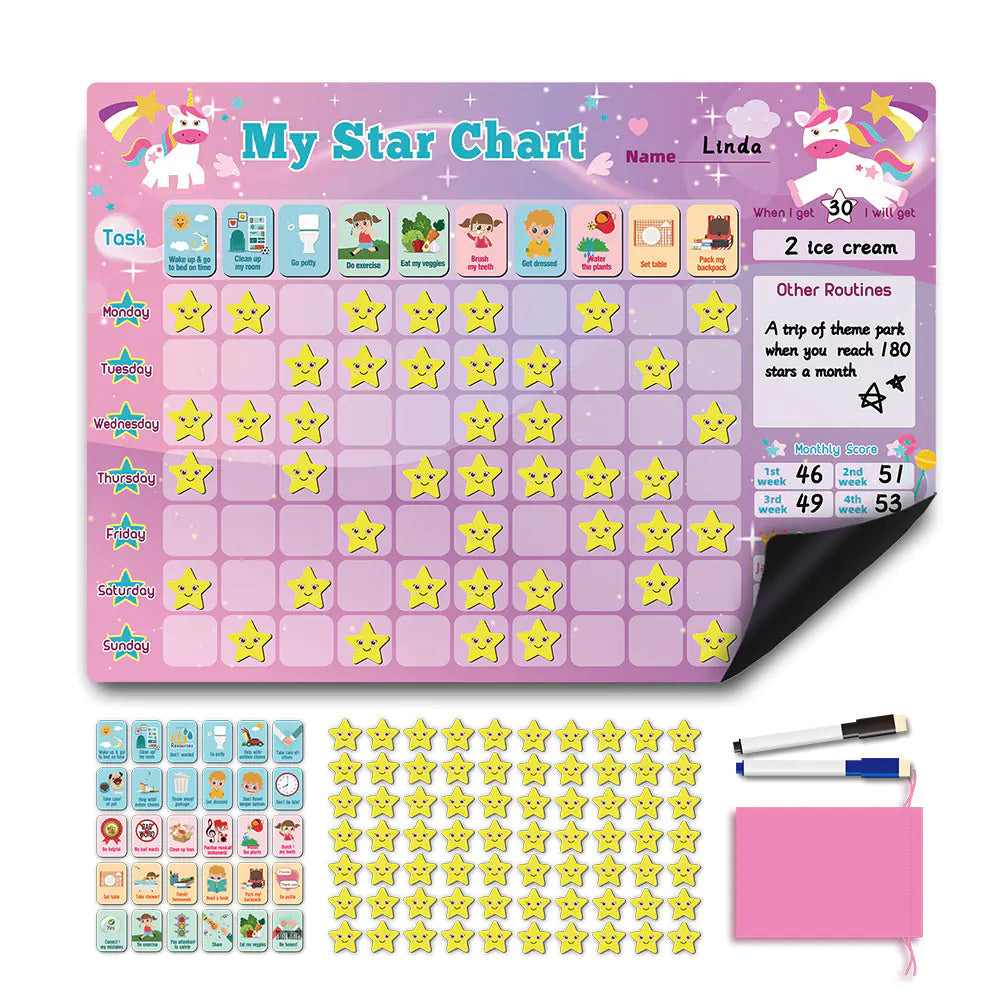 Magnetic Reward Chart for Kids' Habits and Behavior