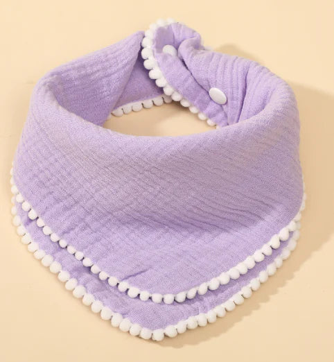 Cotton Gauze Baby Bibs with Lace for Newborns
