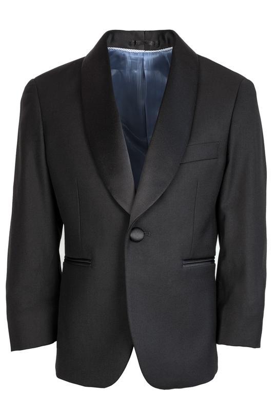 "Seville" Kids Black Tuxedo Jacket Shawl (Separates)-0