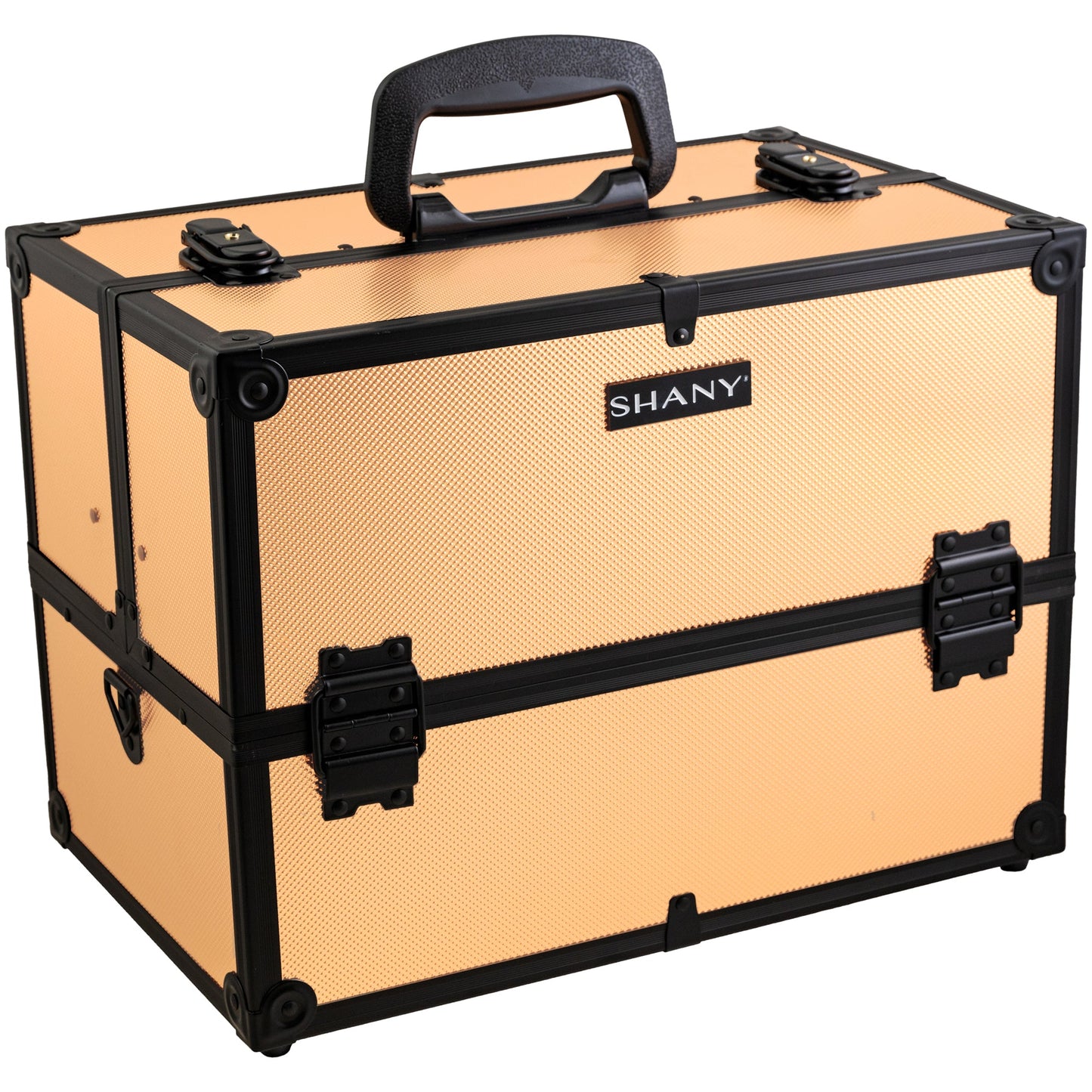 Essential Pro Makeup Train Case with Shoulder Strap and Locks-9