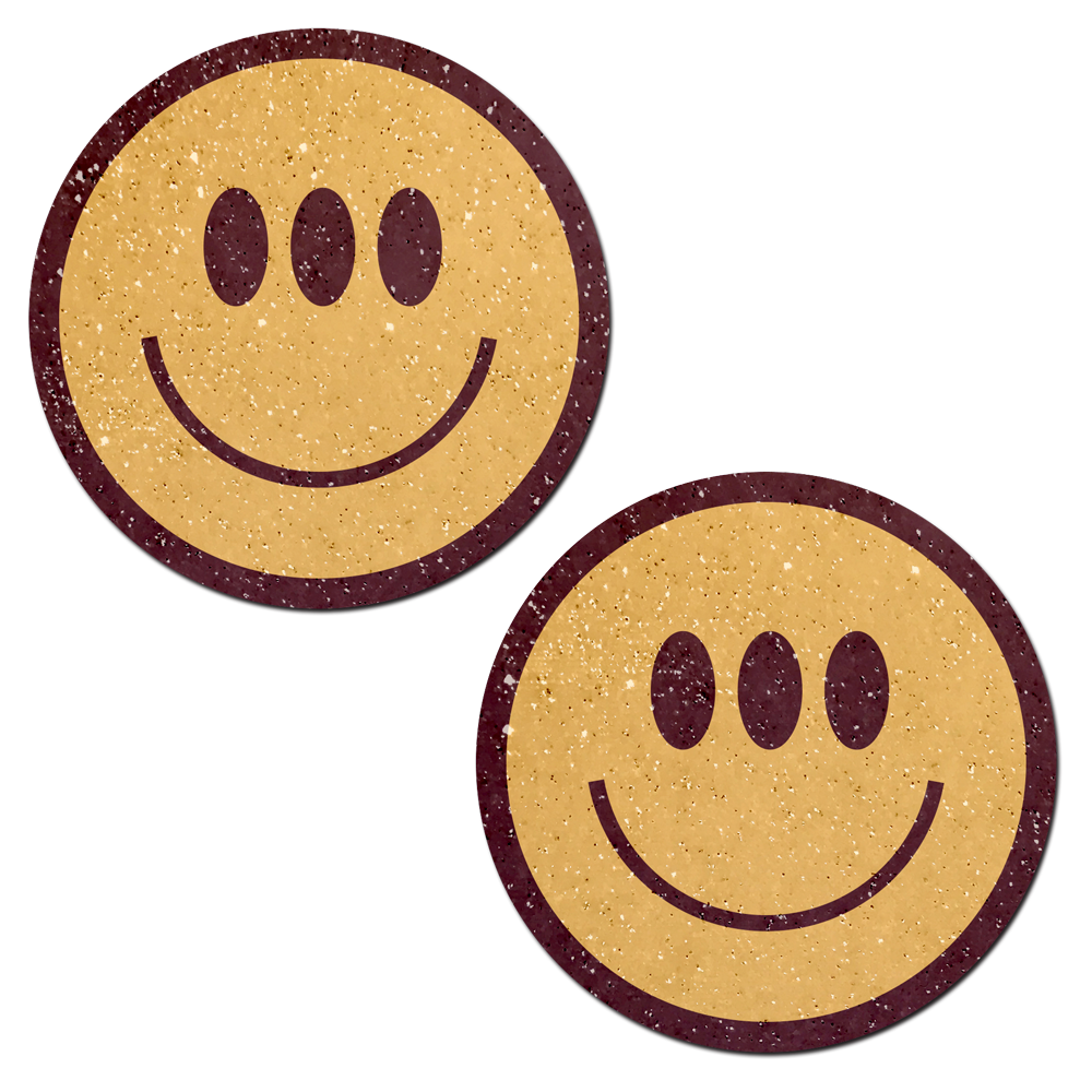 5 Pack: Trippy Smiley Face Pasties Three Eyed Yellow Breast Covers by Pastease-0