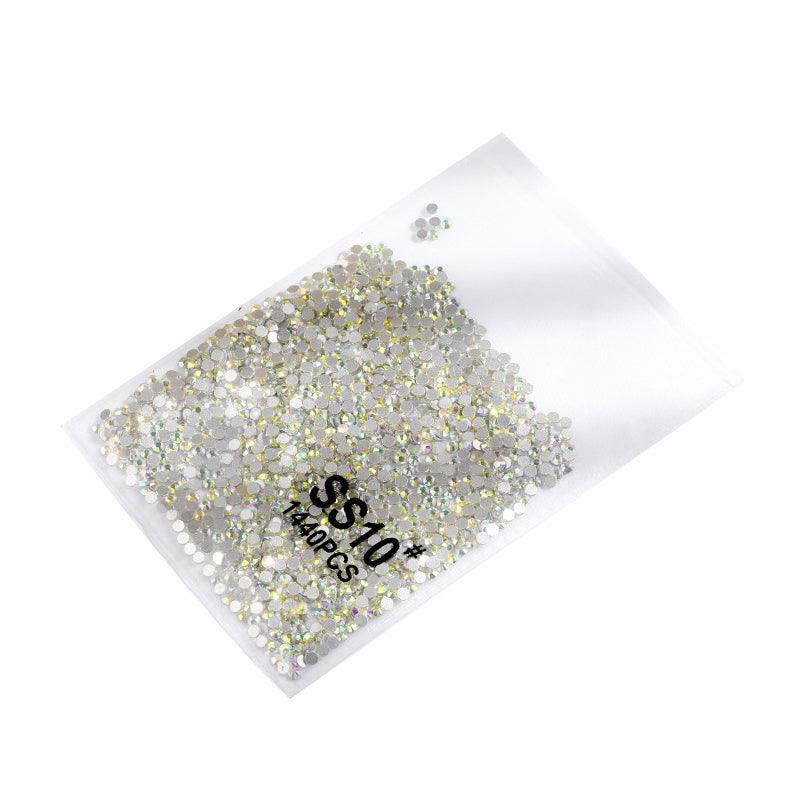 1440Pcs Glitter Rhinestones Crystal Flat Clear Bottom Glass Nail Art Nail Drill-19
