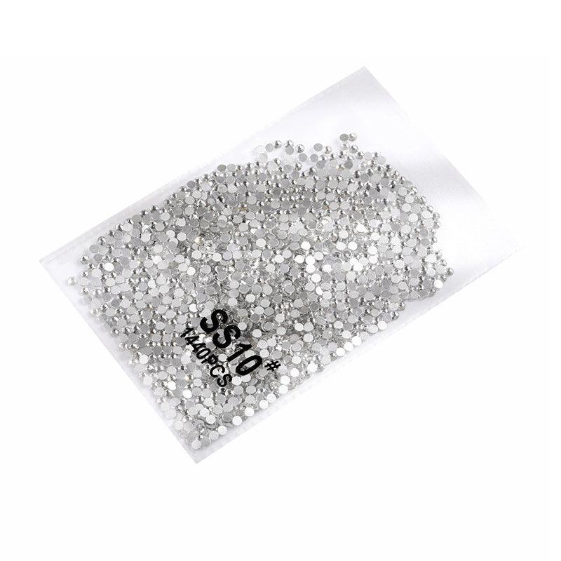 1440Pcs Glitter Rhinestones Crystal Flat Clear Bottom Glass Nail Art Nail Drill-10