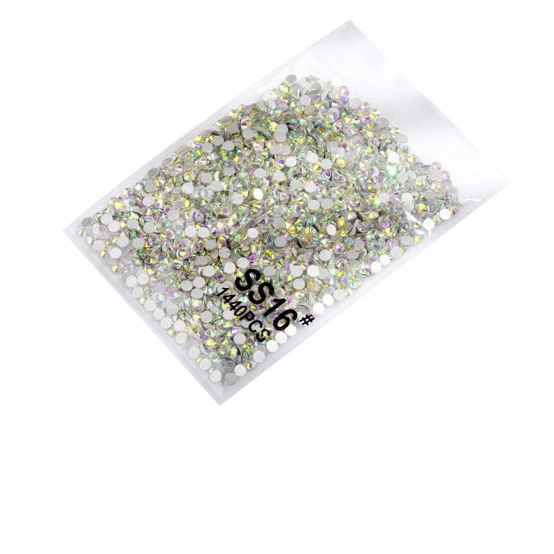 1440Pcs Glitter Rhinestones Crystal Flat Clear Bottom Glass Nail Art Nail Drill-21