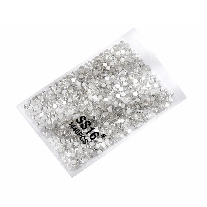1440Pcs Glitter Rhinestones Crystal Flat Clear Bottom Glass Nail Art Nail Drill-12