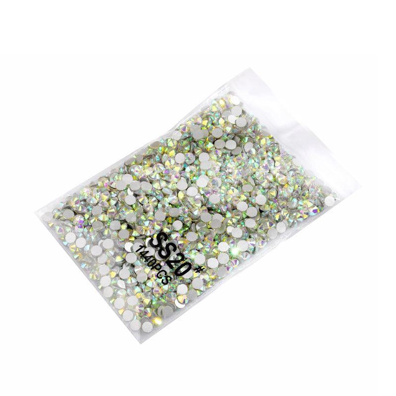 1440Pcs Glitter Rhinestones Crystal Flat Clear Bottom Glass Nail Art Nail Drill-22