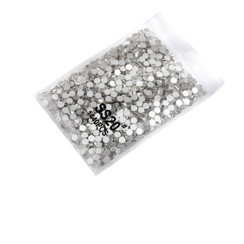1440Pcs Glitter Rhinestones Crystal Flat Clear Bottom Glass Nail Art Nail Drill-13