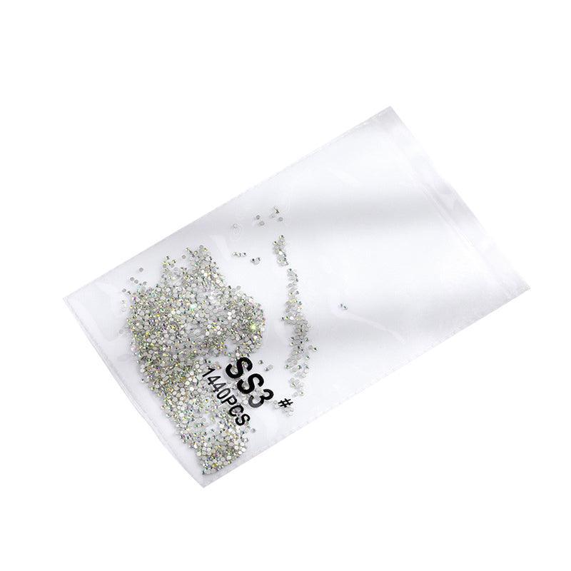 1440Pcs Glitter Rhinestones Crystal Flat Clear Bottom Glass Nail Art Nail Drill-14
