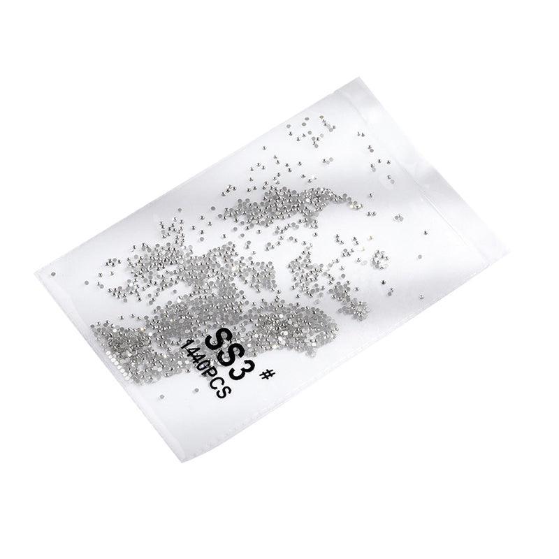 1440Pcs Glitter Rhinestones Crystal Flat Clear Bottom Glass Nail Art Nail Drill-5