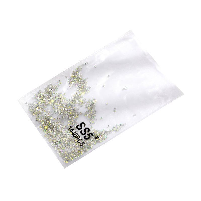 1440Pcs Glitter Rhinestones Crystal Flat Clear Bottom Glass Nail Art Nail Drill-16