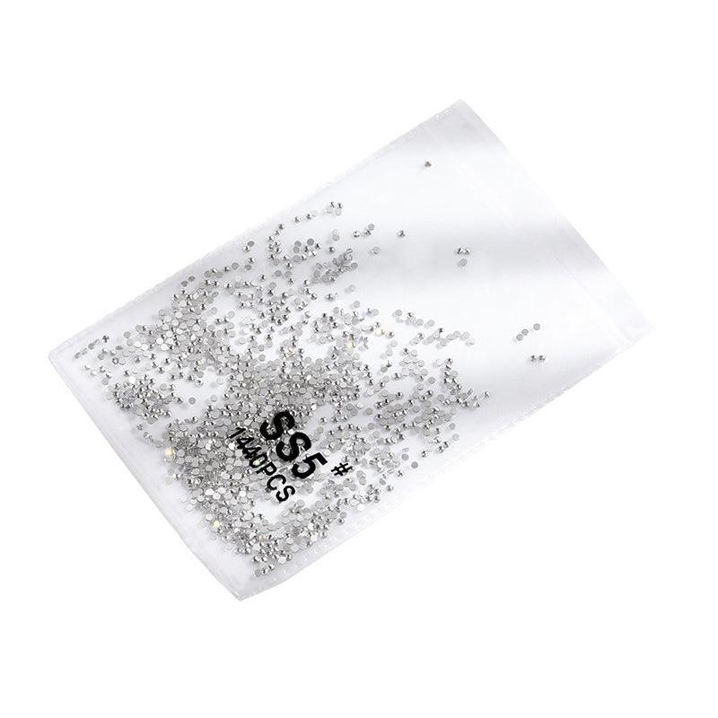 1440Pcs Glitter Rhinestones Crystal Flat Clear Bottom Glass Nail Art Nail Drill-7