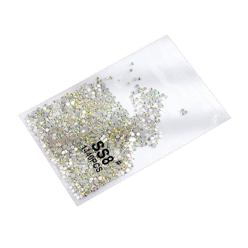 1440Pcs Glitter Rhinestones Crystal Flat Clear Bottom Glass Nail Art Nail Drill-18