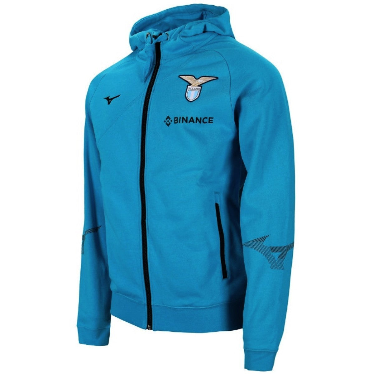 SS Lazio hooded cotton presentation tracksuit 2022/23 light blue - Mizuno-1