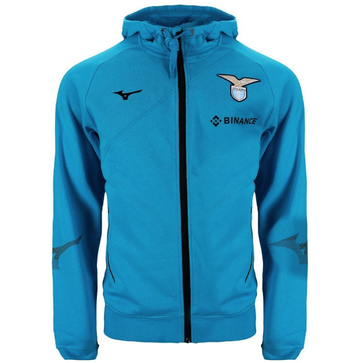 SS Lazio hooded cotton presentation tracksuit 2022/23 light blue - Mizuno-3