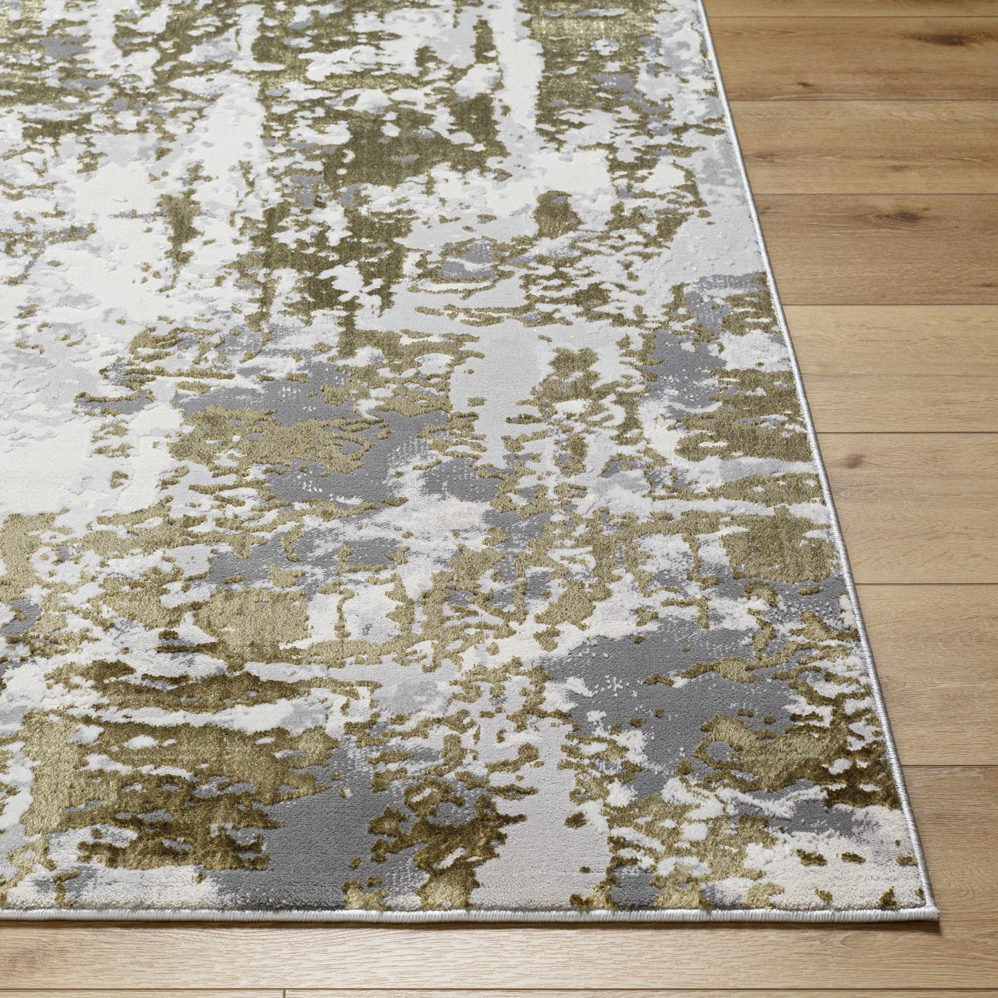 Junko Gray & Green Marble Area Rug - Clearance-3