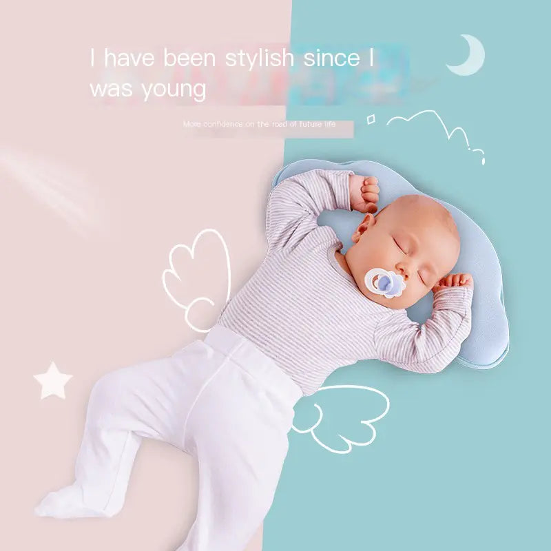 Baby Cloud-Shaped Pillow for Newborns, Washable Cotton
