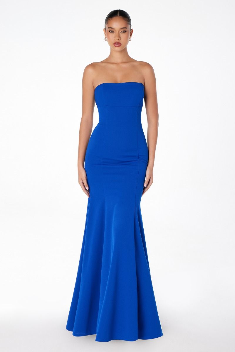 Strapless mermaid dress with corset back-5