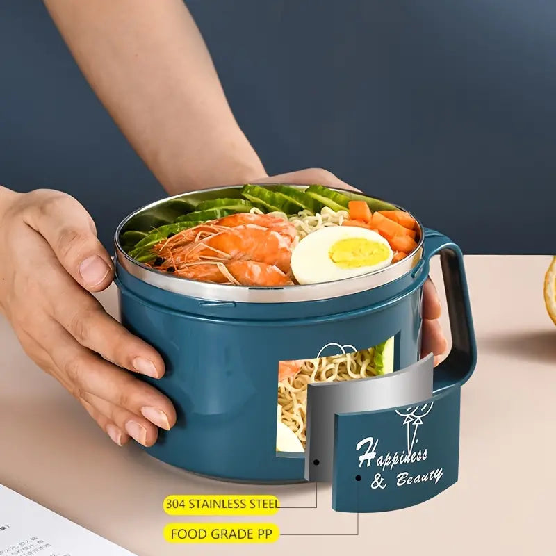 Foldable Bowl with Lid and Handle - 1pc Gift
