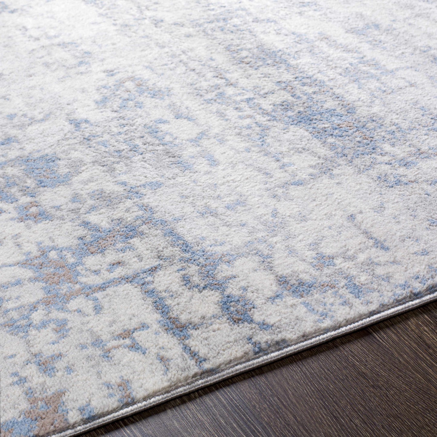 Texanna Abstract Blue/Gray Area Rug-3