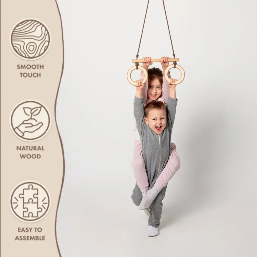Trapeze swing bar with rings-4