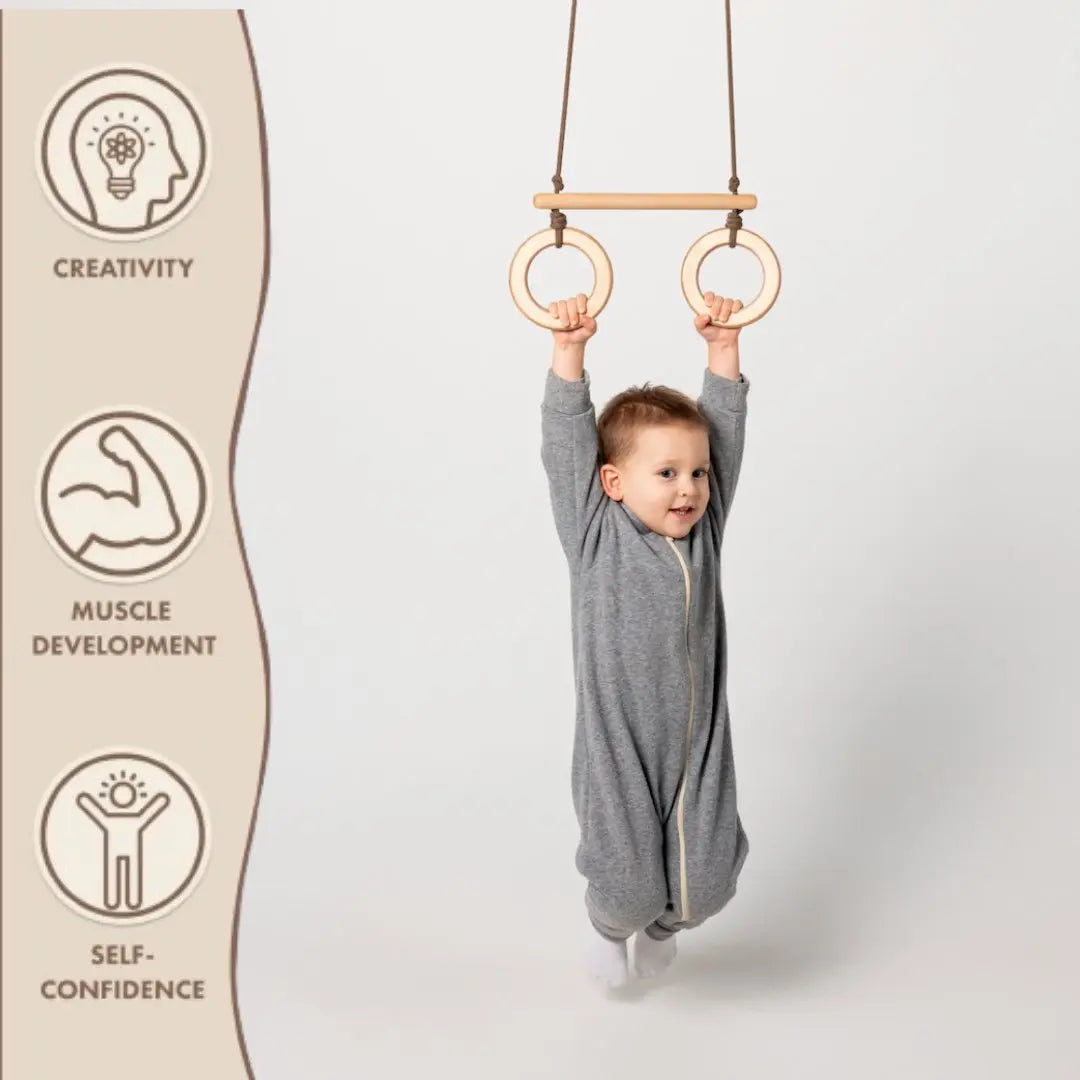 Trapeze swing bar with rings-2