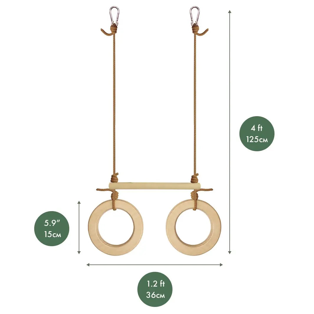 Trapeze swing bar with rings-1