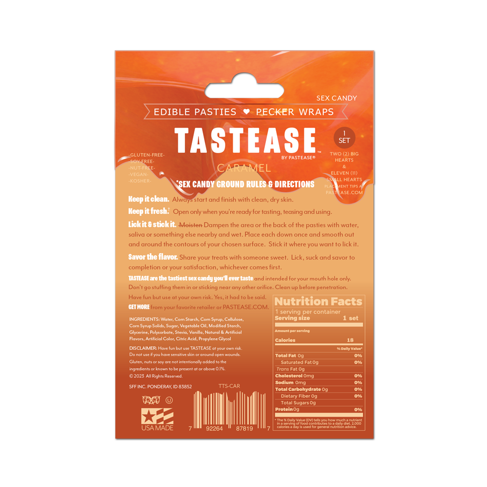 5 Pack: Tastease: Edible Pasties & Pecker Wraps in Caramel by Pastease®-2