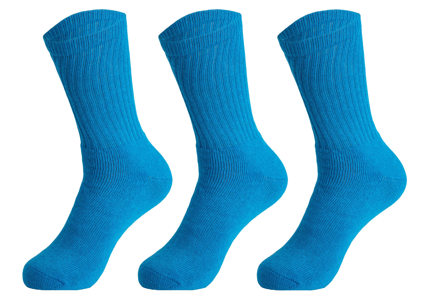3 Pairs Cotton Crew Socks for Women – Soft, Breathable & Cushioned Athletic Sport Socks, Size 9-11-13