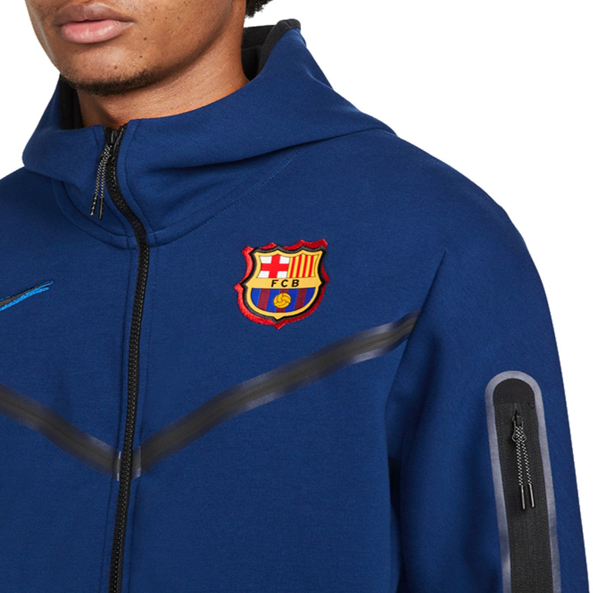 FC Barcelona Tech Fleece presentation soccer tracksuit 2022 - Nike-4