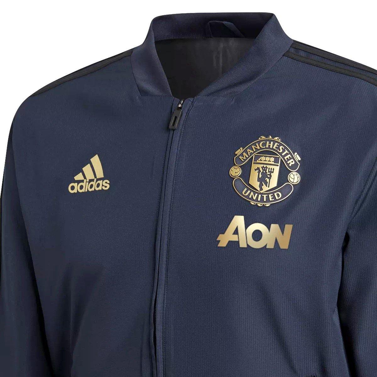 Manchester United training presentation soccer tracksuit UCL 2018/19 - Adidas-2