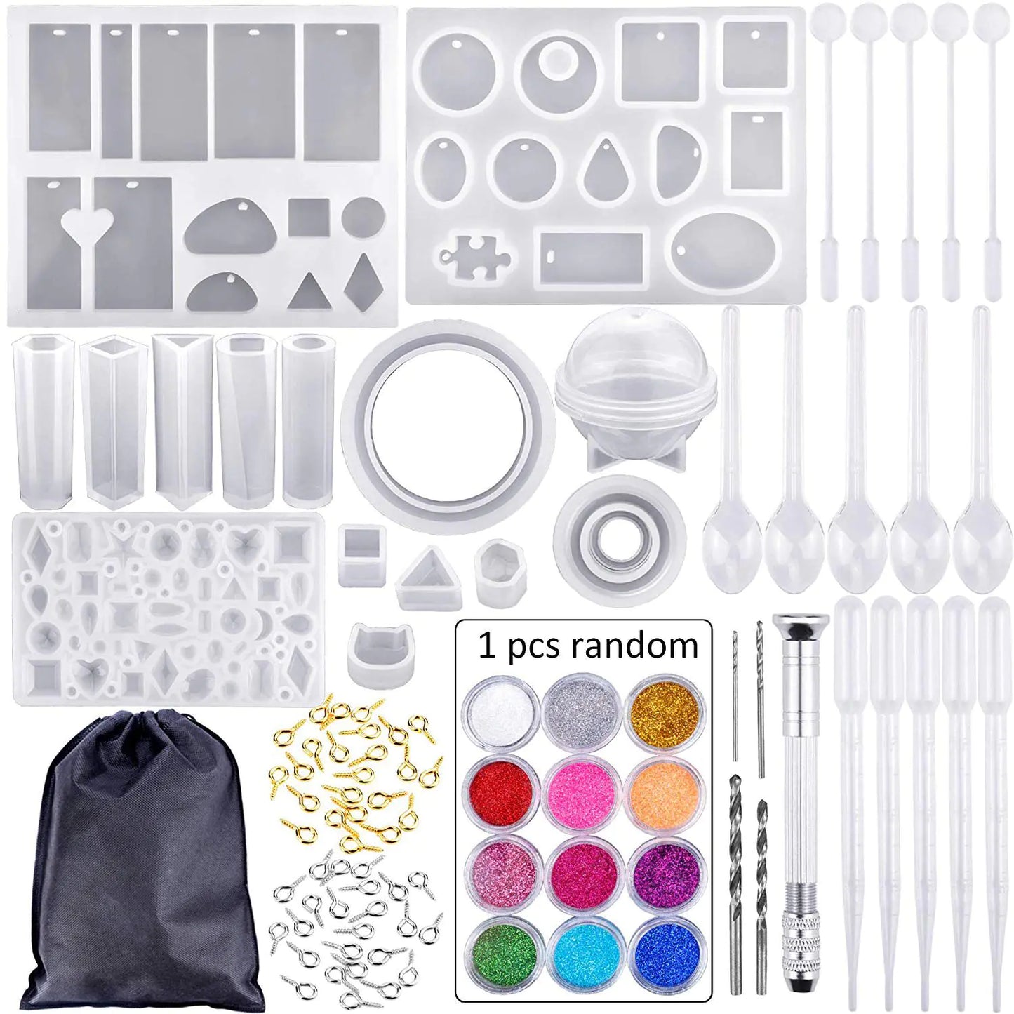 83-Piece Silicone Molds for DIY Bracelet Pendant Set