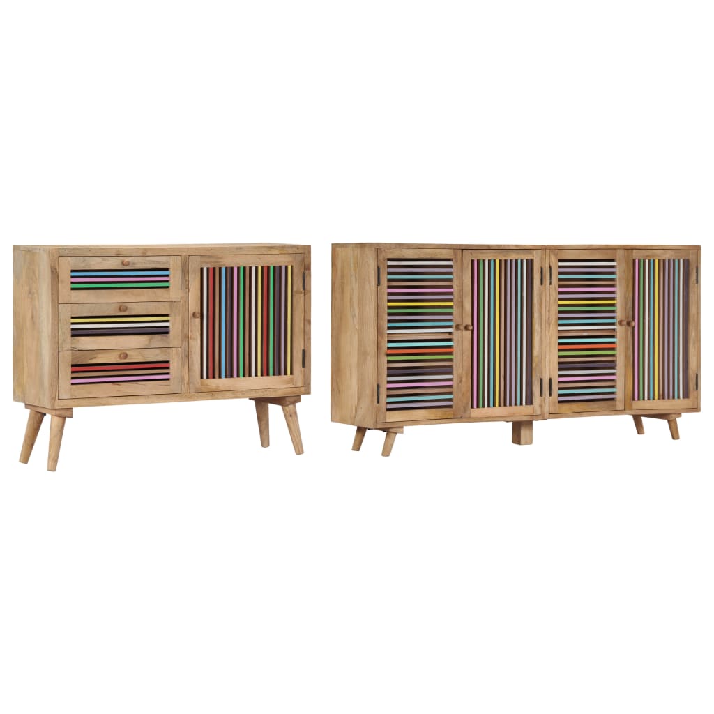 vidaXL Sideboard Storage Cabinet Buffet Sideboard Cabinet Solid Wood Mango-4