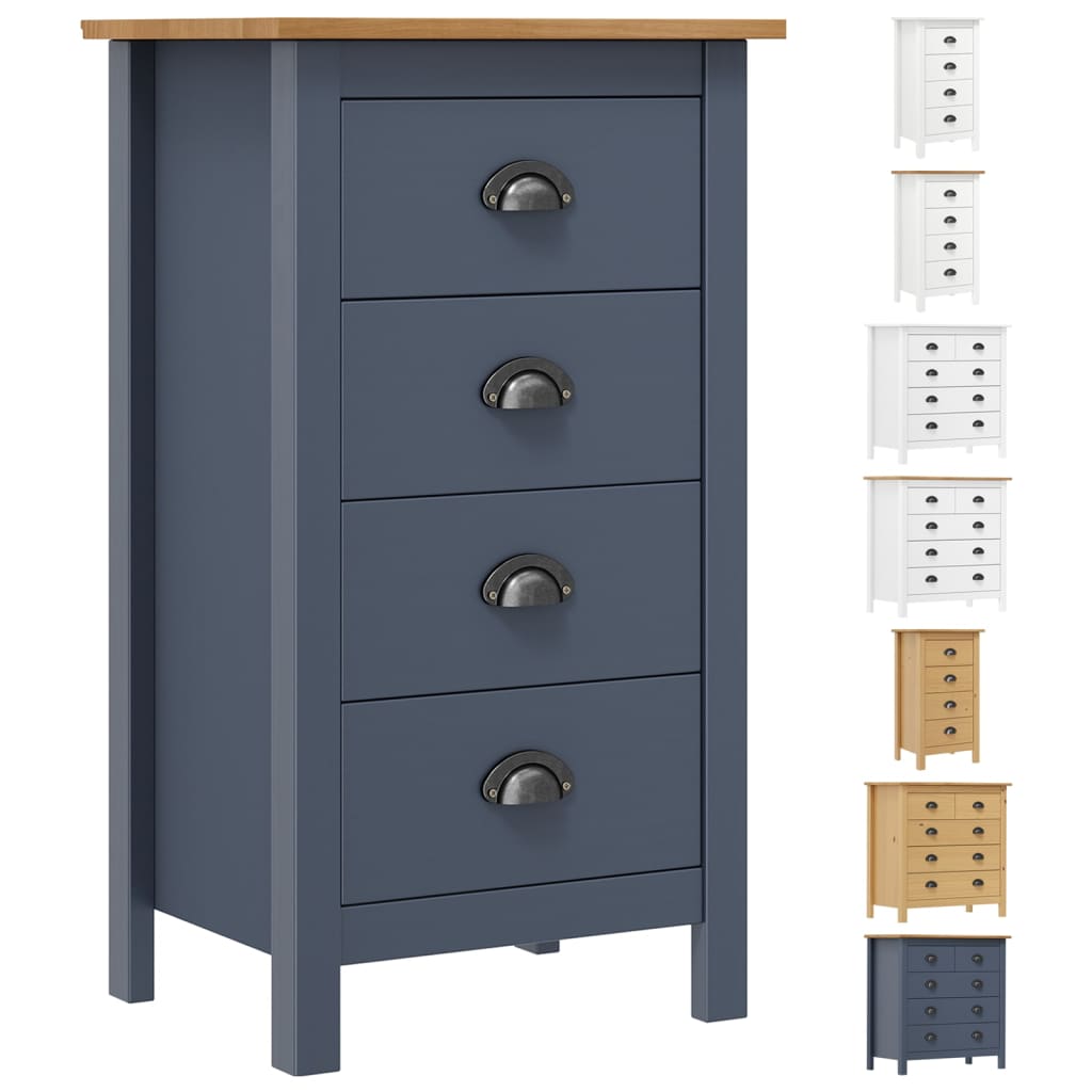 vidaXL Sideboard Storage Side Cabinet Furniture Living Room Solid Wood Pine-3