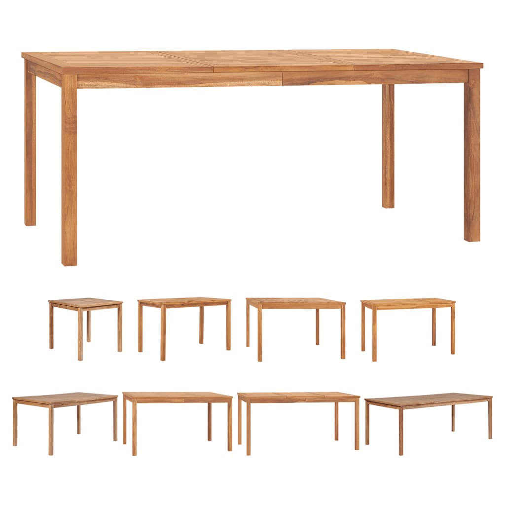vidaXL Outdoor Dining Table Patio Table Garden Porch Furniture Solid Teak Wood-5
