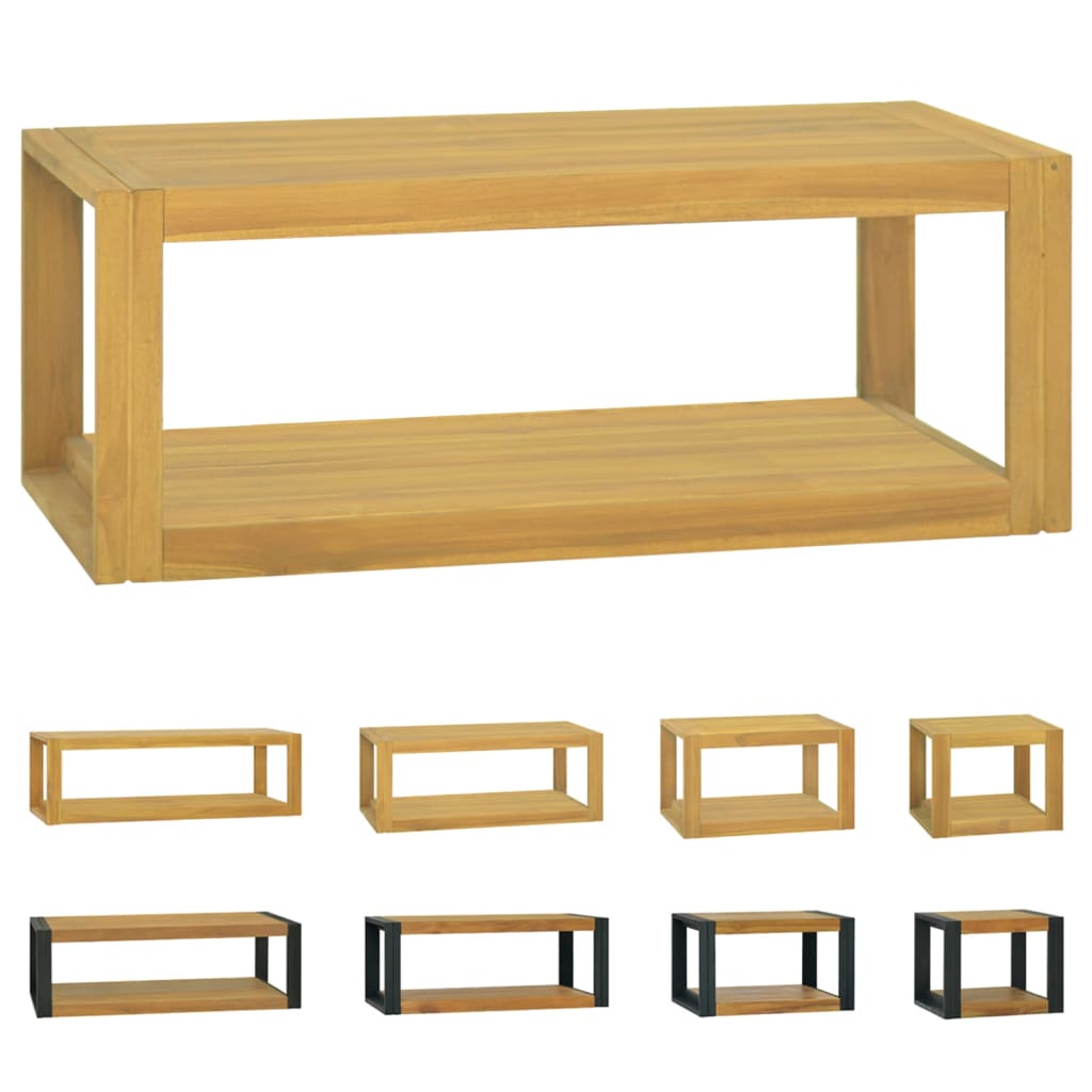 vidaXL Wall Cabinet Wall Mounted Bathroom Storage Cabinet Solid Wood Teak-5