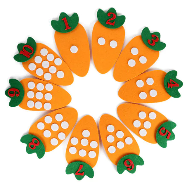 DIY Carrot Math Learning Toy for Kids' Education