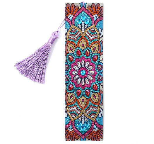DIY Diamond Painting Leather Bookmark with Tassel