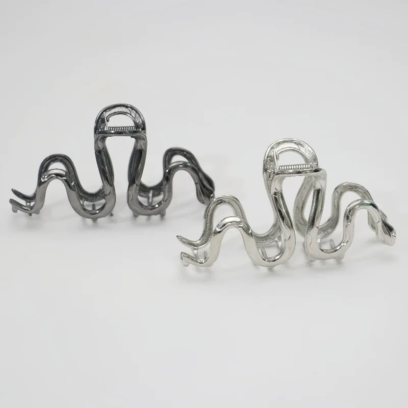 Slytherin Silver Serpent Barrettes
