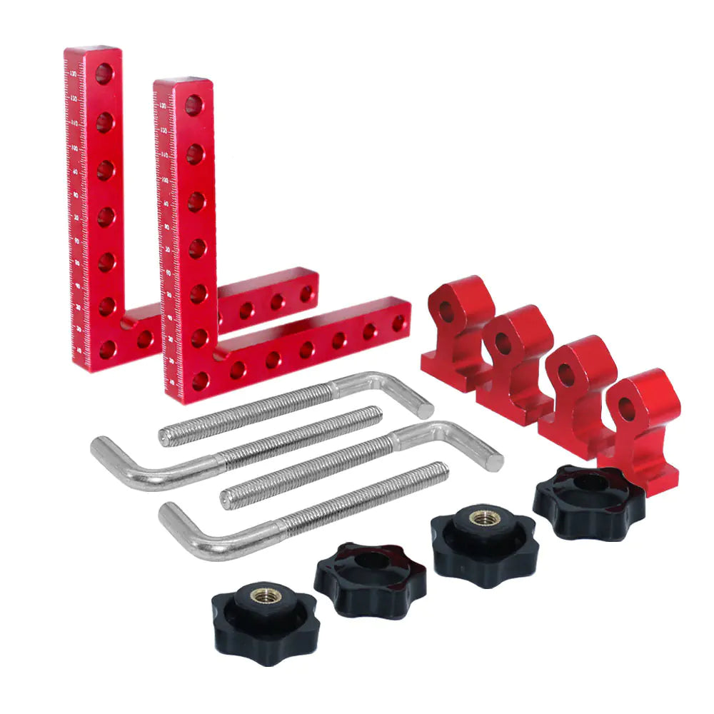 Woodworking Right Angle Clamp with Aluminum Height Gauge