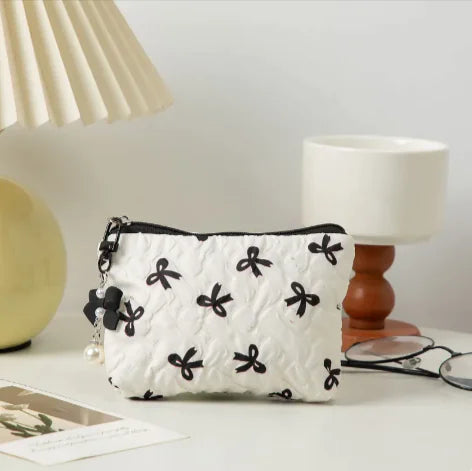 Large Bow Clutch Cosmetic Bag