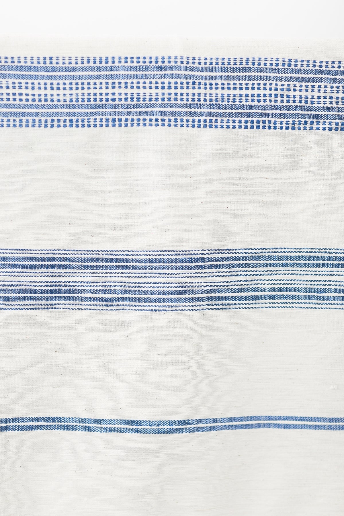 Aden Fabric Yardage - Natural with Blue-2