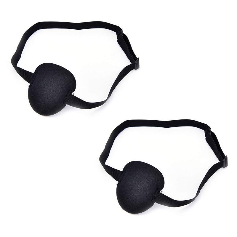 1/2/3/4/5Pcs Adjustable Strap Eye Patch Soft Concave Design Washable Black Cover-6
