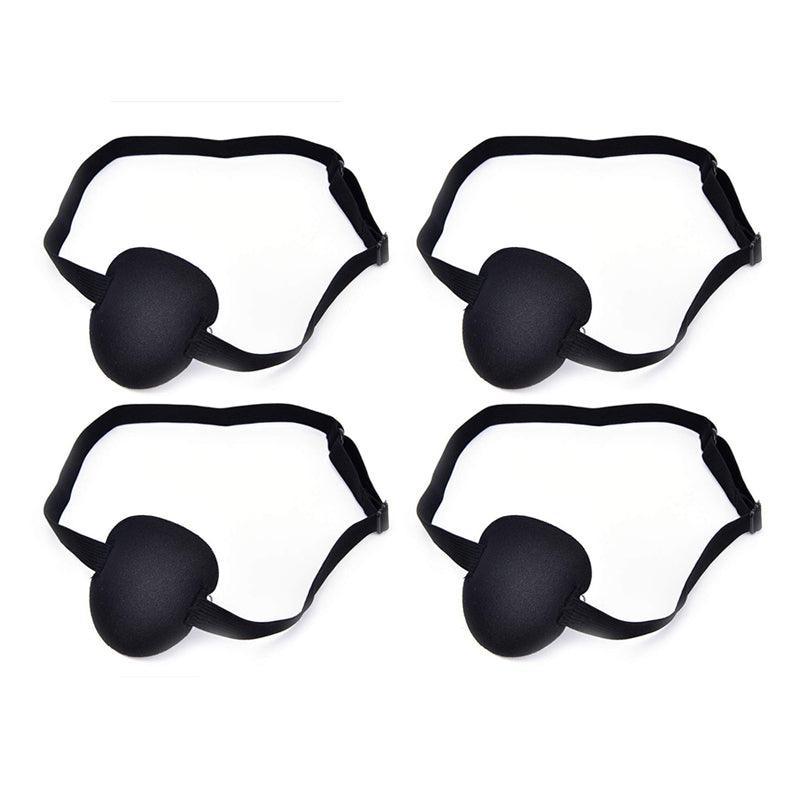 1/2/3/4/5Pcs Adjustable Strap Eye Patch Soft Concave Design Washable Black Cover-8