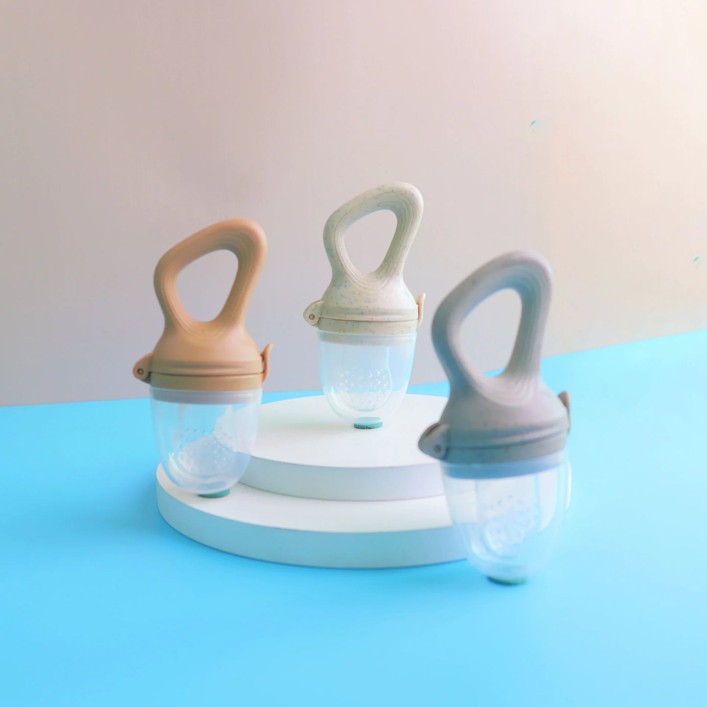 Baby Wheat Straw Food Feeder with Silicone Nipple