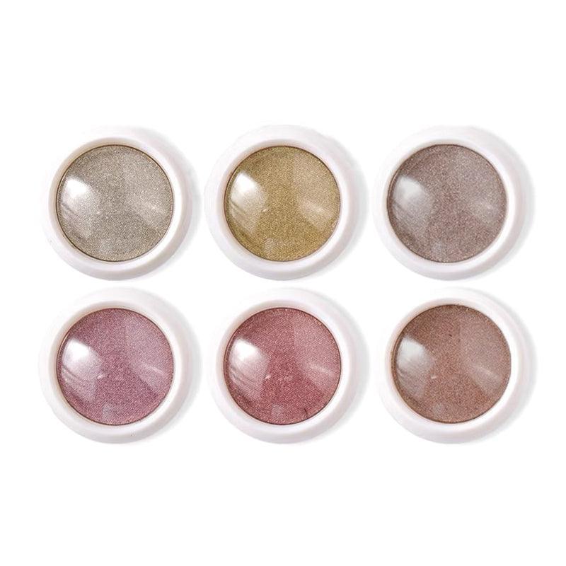 6 Colour Nail Mirror Effect Powder High Pigment Glitter Nail Art Dust Manicure A-1